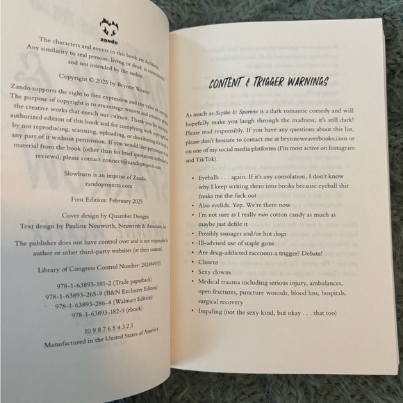 Scythe & Sparrow - Paperback, 1st Printing - Picture 4 of 5